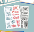 Stationery lovers, this one's for you! This is a stamp set that helps you document the meet-ups with paper &amp; pen friends, the ink swatches and the people that make this hobby special.

Use this set for scrapbooking, Project Life, planners, travel journals and bullet journals! 4x6 clear stamp set, includes 11 stamps.