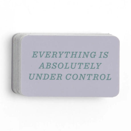 Embrace the delightful chaos of life with our Everything Is Under Control Decal Sticker! This playful design captures the charming unpredictability we all face, whether you're a busy mom, a dedicated teacher, or anyone juggling multiple responsibilities. Crafted from high-quality, durable materials, this sticker is perfect for your laptop, planner, or water bottle. It serves as a lighthearted reminder that sometimes embracing chaos is the best way to stay in control. This decal also makes a thoughtful gift 