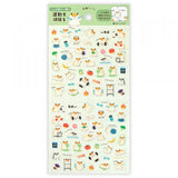 This sticker has a translucent and matte texture that blends in with the notebook.
It can be separated with perforations and carried as much as necessary.
I drew Hamnosuke of a hamster who works muscle training, running, swimming, etc.
Recommended for those who want to exercise hard.


1 Sheet included
165× 90mm
Transparent seal