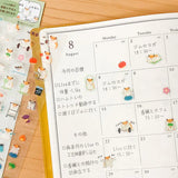 This sticker has a translucent and matte texture that blends in with the notebook.
It can be separated with perforations and carried as much as necessary.
I drew Hamnosuke of a hamster who works muscle training, running, swimming, etc.
Recommended for those who want to exercise hard.


1 Sheet included
165× 90mm
Transparent seal