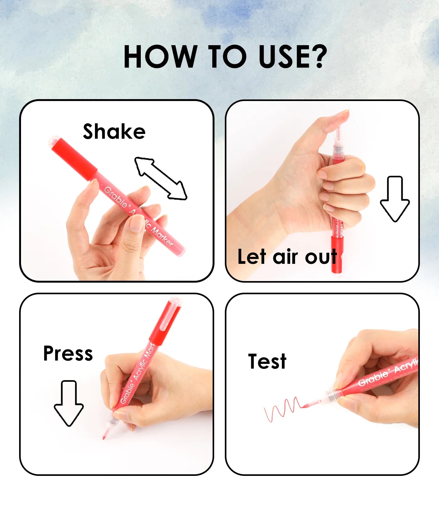 Our fine tip markers have a 0.7mm point for beautiful crisp and clean lines. A must for any artist creating drawings, technical work, or illustrations. The 48 colors are bright, quick flowing, and fast drying. Made to write practically everywhere, vivid Grabie markers eliminate dullness and boring.