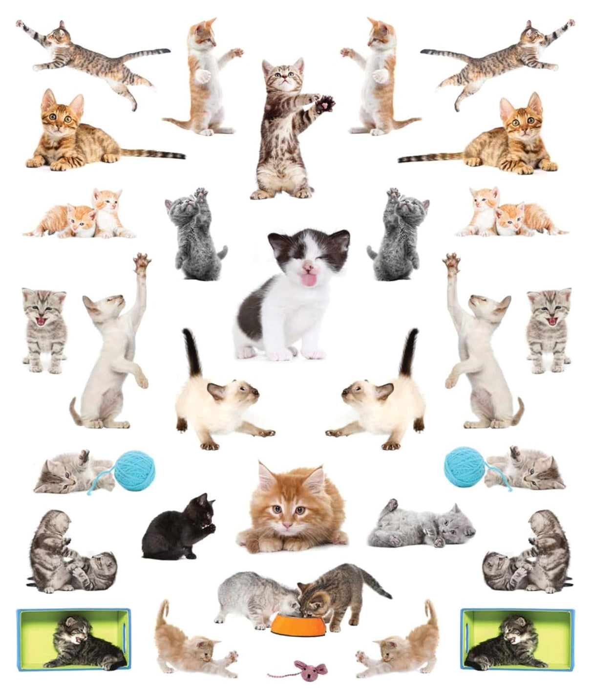 Over 400 irresistible, reusable, and collectible stickers to mix, match, and trade! Part of the bestselling Eyelike Stickers series, Eyelike Stickers: Kittens will delight every kid and crafter who loves cuddly pets. Collage of various cats in different poses on a white background