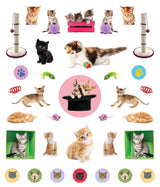 Over 400 irresistible, reusable, and collectible stickers to mix, match, and trade! Part of the bestselling Eyelike Stickers series, Eyelike Stickers: Kittens will delight every kid and crafter who loves cuddly pets. Collage of cats and cat-related products on a white background