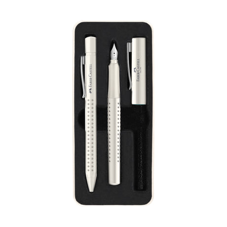 Faber-Castell Grip 2010 Fountain & Ballpoint Pen Gift Set - Coconut Milk