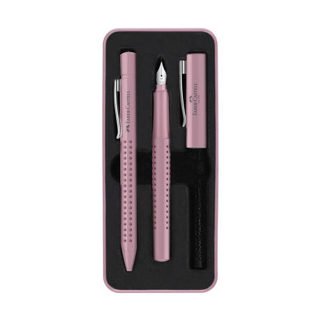Faber-Castell Grip 2010 Fountain & Ballpoint Pen Gift Set - Rose Shadows