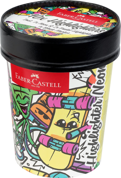 Faber-Castell Highlighters Fluorescent Colors - Cup of 10