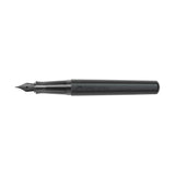 The Hexo Fountain Pen features an anodized aluminum barrel in sophisticated matte black. The anodizing treatment forms a protective outer layer of oxide that gives the pen its special color and makes it even more robust.