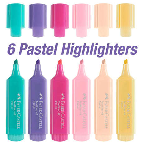 Highlight Your Ideas with Eco-Friendly Pastel Colors! Versatile 6-Pack - The Right Tools When Inspiration Strikes.

When it comes to highlighting and organizing your notes, documents or creative projects, having the right tools is essential. This 6-pack of pastel highlighters will boost productivity, organization and creativity—all with beautiful, environmentally friendly pastel colors!

Discover the perfect blend of pastel color and sustainable design with our Textliner 46 Highlighters. Featuring bright pa