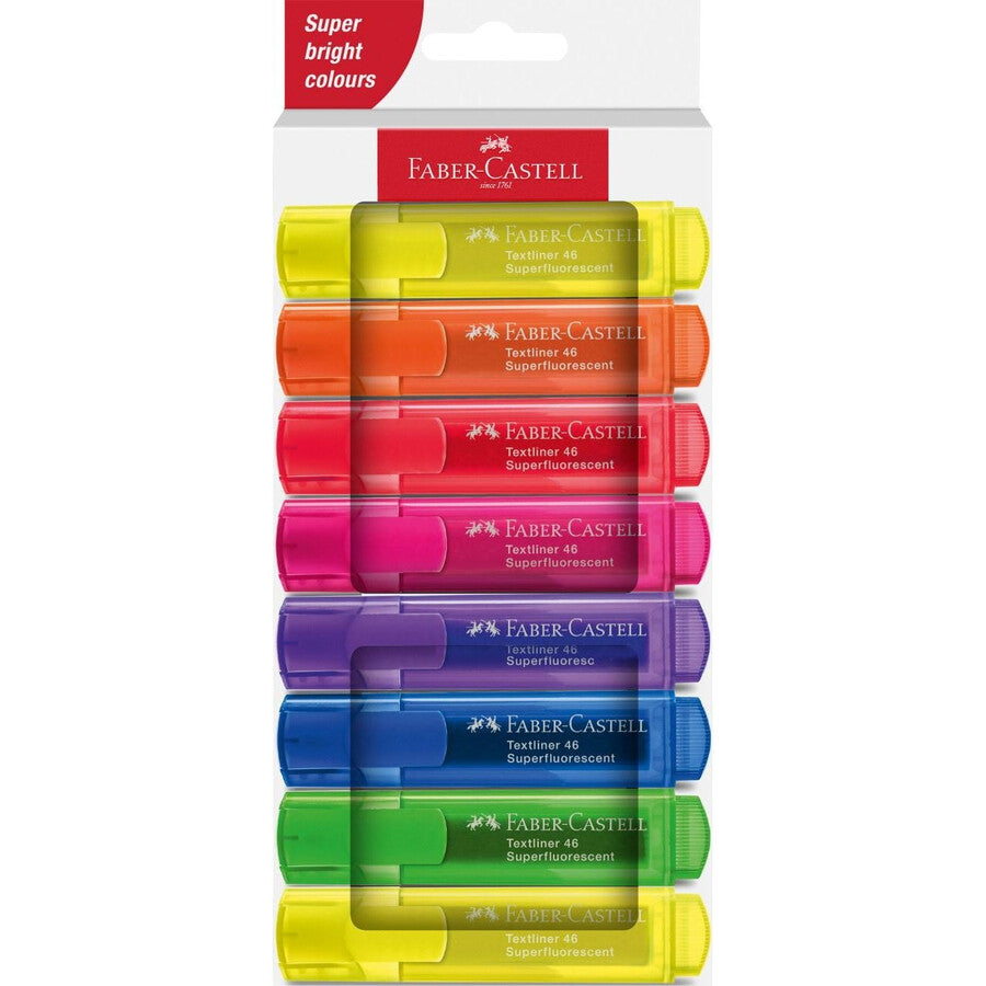 Faber-Castell Highlighters - Superfluorescent Colors 8 Pack