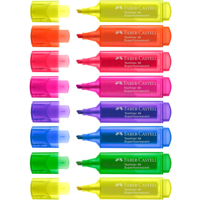 Faber-Castell Highlighters - Superfluorescent Colors 8 Pack