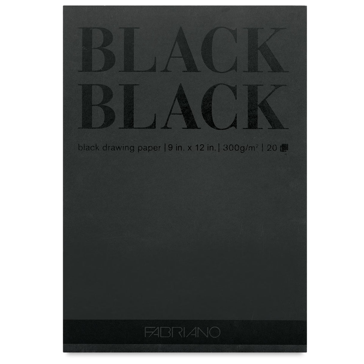 Fabriano Black Black is a range of uncoated cardboards made of ECF cellulose pulp. This paper is characterized by a very deep black colour due to the high quality and lightfast pigments used for its production.

Flexible and resistant it is ideal for pastel, colour pencils, markers, passe-partout and portfolio presentations.

Weight of paper: 300gsm
20 Pages
Top side glued