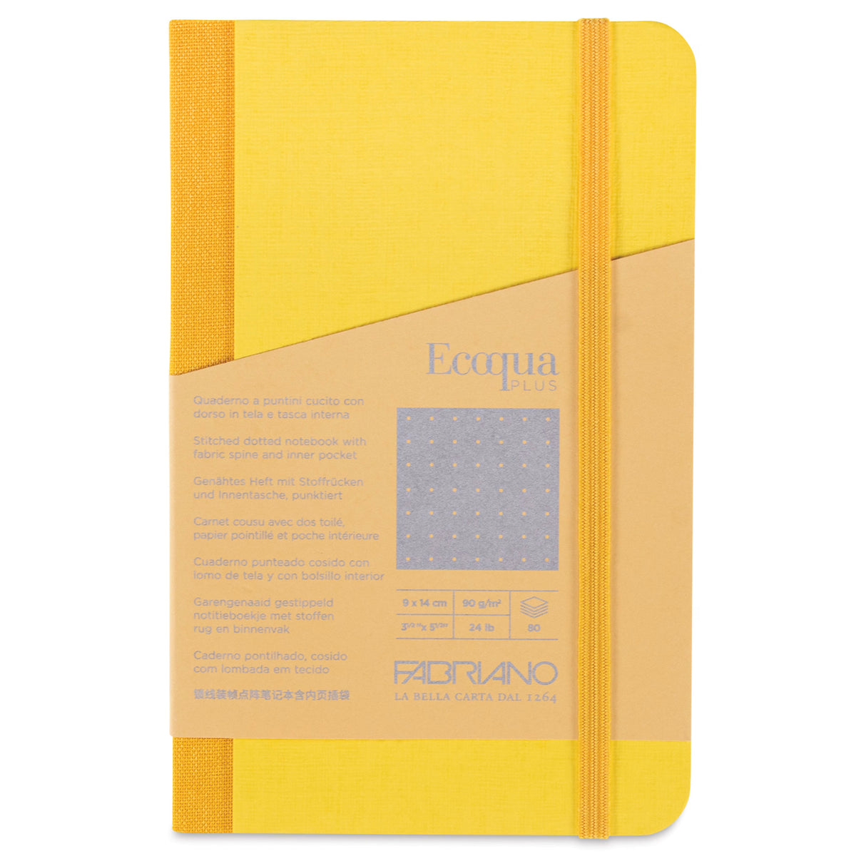 Ecoqua Plus by Fabriano is a collection of notebooks designed to accompany you every day, withstanding prolonged use. These notebooks open perfectly, allowing you to comfortably write on every page, right down to the last. Entirely made in Italy, they use the best raw materials and are produced with renewable energy, demonstrating a concrete commitment to sustainability.