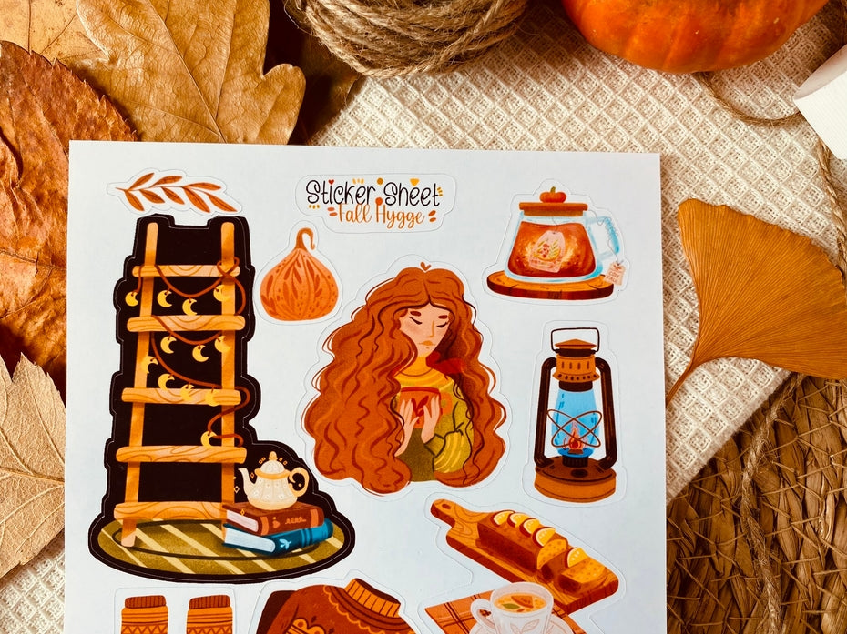 Fall Hygge Sticker Sheet