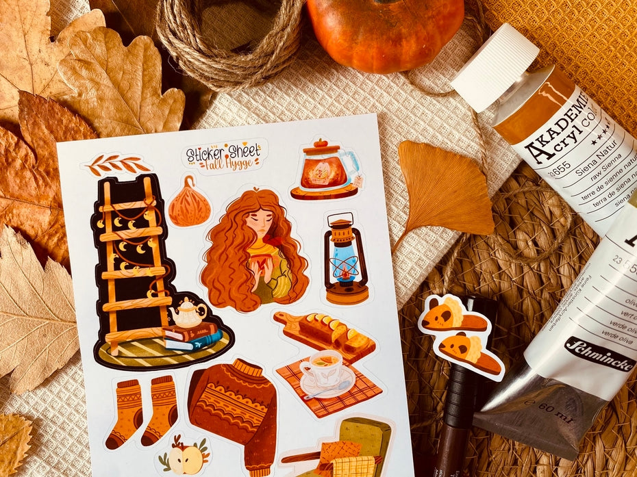 Fall Hygge Sticker Sheet