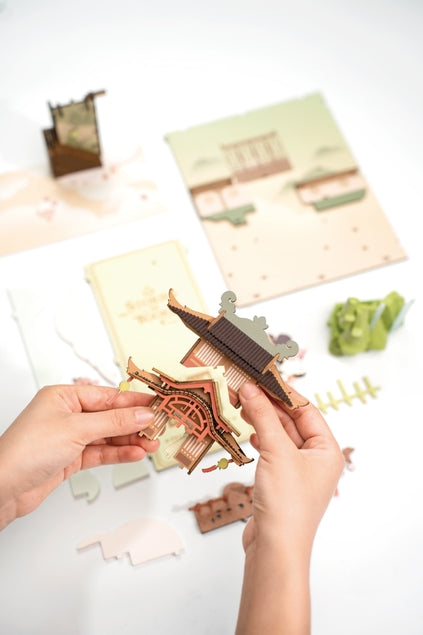 Falling Sakura Book Nook Kit Diy Miniature House