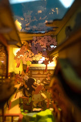 Falling Sakura Book Nook Kit Diy Miniature House