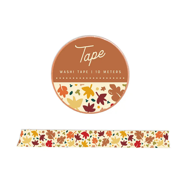 Capture the colors of the season with our Falling Leaves washi tape, featuring a classic pattern of autumn foliage in rich, earthy tones. This decorative paper tape is perfect for adding seasonal accents to planners, journals, handmade cards, gift packaging, scrapbook layouts, and other creative projects. Easy to tear, reposition, and remove, it's a versatile addition to any stationery or craft collection and an excellent seasonal offering for retailers looking to stock timeless fall-inspired designs.

Addi