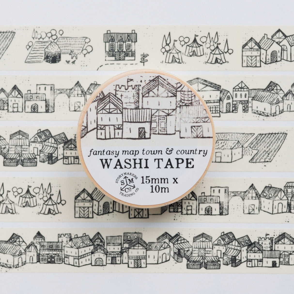 Kingdom of Threads - Fantasy Towns & Countryside Washi Tape - Mapmaker Series