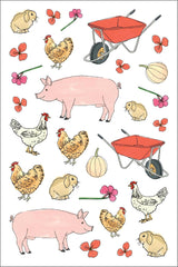 Fans can't get enough of Julia Rothman's acclaimed illustrations from her best-selling book, Farm Anatomy, and now they can put them anywhere they want with more than 750 colorful stickers depicting chickens, bees, bugs, knots, fences, tractors, sheep, pigs, goats, vegetables, and much more of the bountiful parts and pieces of farm life. In a compact gift package at the irresistible price of $12.95.