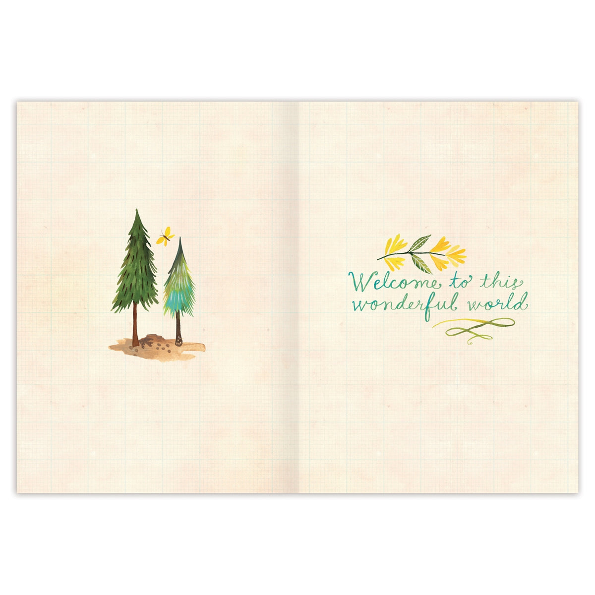 Inside verse: "Welcome to this wonderful world"