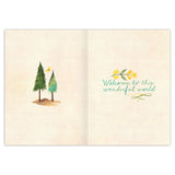 Inside verse: "Welcome to this wonderful world"