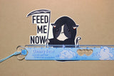 Feed Me Now Grim Reaper Cat Vinyl Sticker