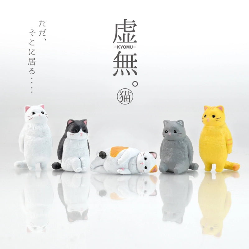 Just standing there... The soothing sight of them standing with a neutral expression...

Cats with nihilistic expressions and poses

Lineup (5 Variants):

White
Brown tiger
Black × White
Gray
Calico Cat