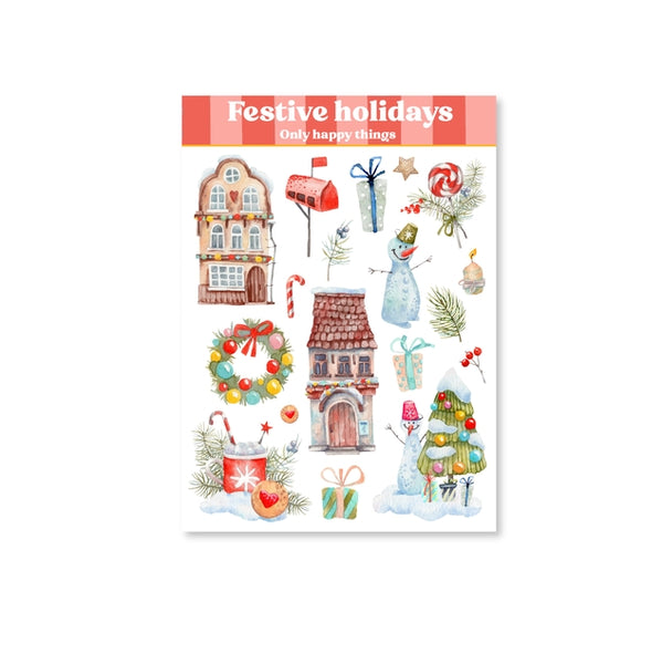 Festive Holidays Sticker Sheet A6