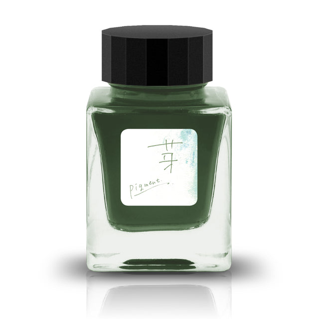 The Fixation collection features deep and saturated waterproof fountain pen inks. The colors featured in this collection are inspired by and named after Japanese culture and nature.

RGB: 131, 153, 116
Green

30ml

Waterproof Pigment