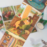 Turn your journal pages into a sanctuary of comfort. The Fleeting Moments Wide Tape features lush, full-scene illustrations that celebrate the joy of staying home.

Brand: WT (The Washi Tape Shop)
Pre-cut Wide Washi/PET Tape
Size: 73mm×5m
Design Loop: 100cm
Material: Washi Tape / PET Clear Tape
