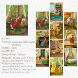 Turn your journal pages into a sanctuary of comfort. The Fleeting Moments Wide Tape features lush, full-scene illustrations that celebrate the joy of staying home.

Brand: WT (The Washi Tape Shop)
Pre-cut Wide Washi/PET Tape
Size: 73mm×5m
Design Loop: 100cm
Material: Washi Tape / PET Clear Tape