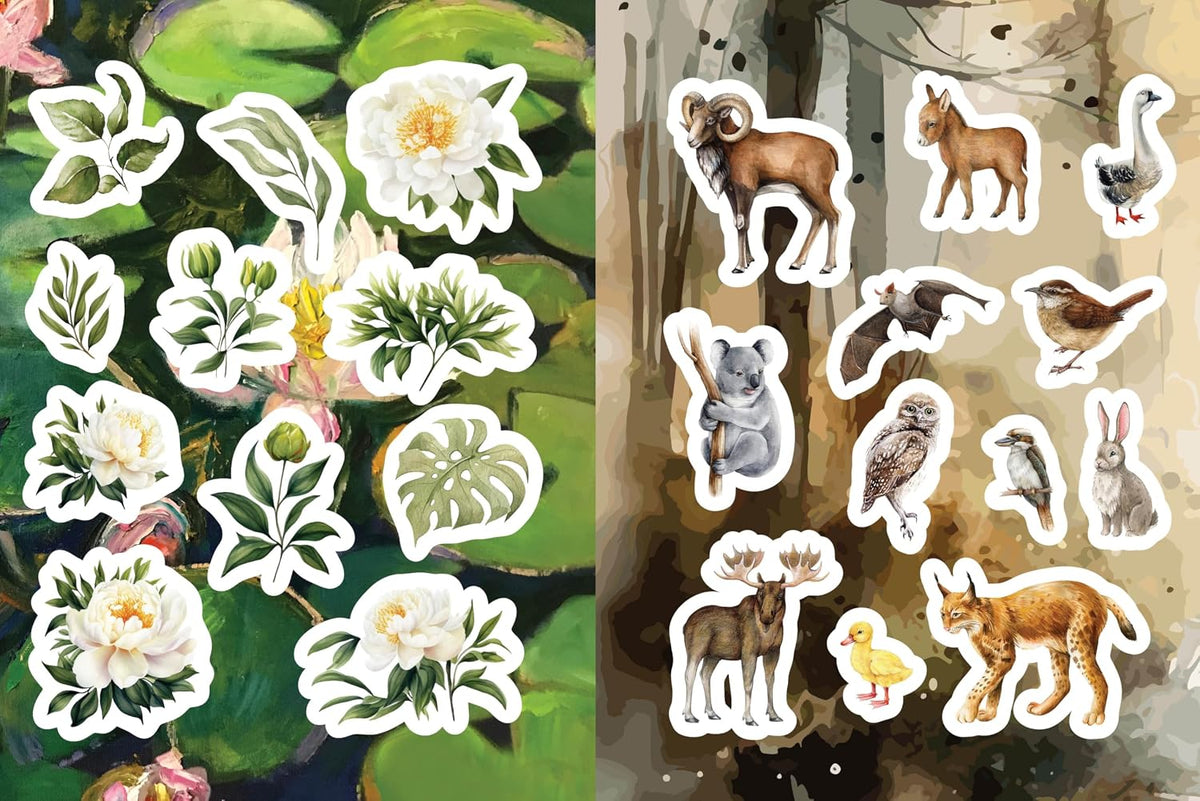 Celebrate the diversity of life on earth with 500+ stickers, 50+ activity and coloring pages, and instructions for candle making, drying bouquets, and so much more!
With Flora, Fauna, Botanicals, and Bees Sticker, Color & Activity Book, you can take a closer look at the things that are living all around you—that’s more than 2 million non-plant species (fauna) and nearly 400,000 plants (flora).

These numbers merely scratch the surface. Estimates vary, but that figure could actually be millions—if not billio