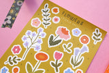 Floral Flowers Sticker Sheet