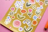 Floral Flowers Sticker Sheet