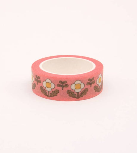 Cinta washi floral - Rosa vintage