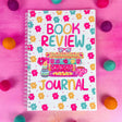 Keep track of your book reviews with this cute book review journal. There are 100 pages for different book reviews. Each review page includes the Title, Author, Start and Finish Dates, Star Rating, Favorite Quote area and your Review!&nbsp;

*DETAILS*

Size: 6x9"

Paper: 80lb interior paper

Wire coil binding

Gloss laminate cover