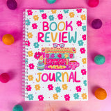 Keep track of your book reviews with this cute book review journal. There are 100 pages for different book reviews. Each review page includes the Title, Author, Start and Finish Dates, Star Rating, Favorite Quote area and your Review!&nbsp;

*DETAILS*

Size: 6x9"

Paper: 80lb interior paper

Wire coil binding

Gloss laminate cover