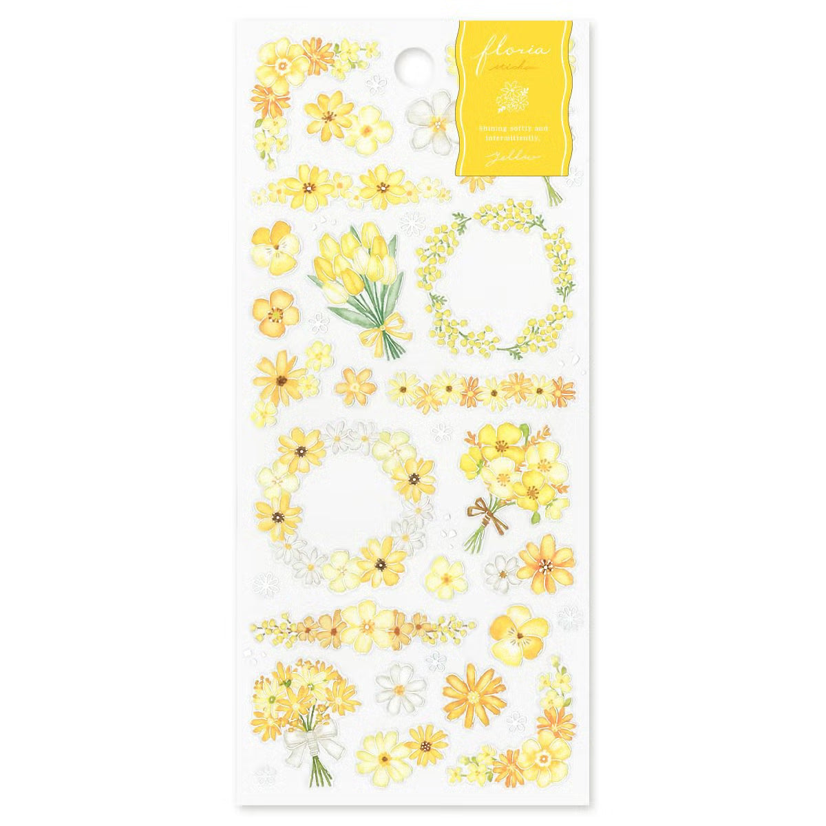 These PET flower sticker sheets are perfect for framing and decorating your journal! These sticker sheets come in a variety of color options and flower shapes to suit your needs!

PET sticker sheet&nbsp;
8in x 3.5in
Includes 1 sticker sheet
