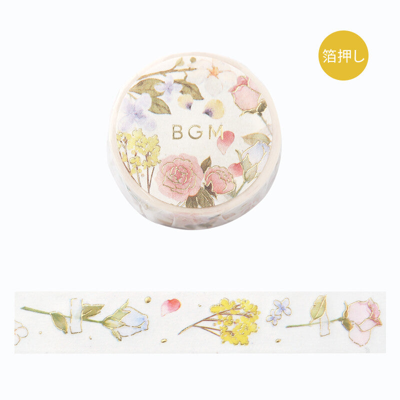 BGM Flower Poem Washi Tape