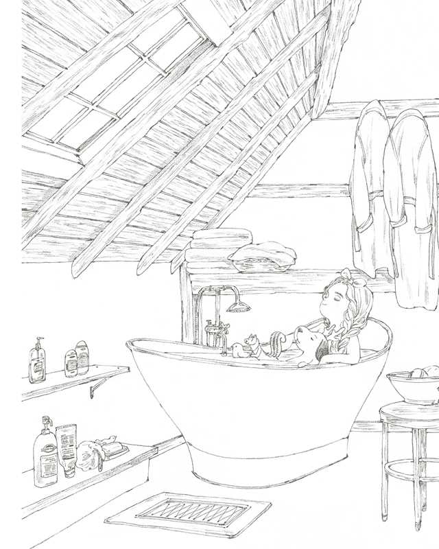 Forest Girl's Coloring Book