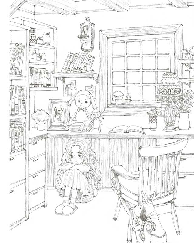 Forest Girl's Coloring Book