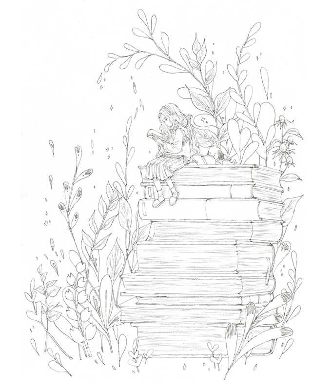 Forest Girl's Coloring Book
