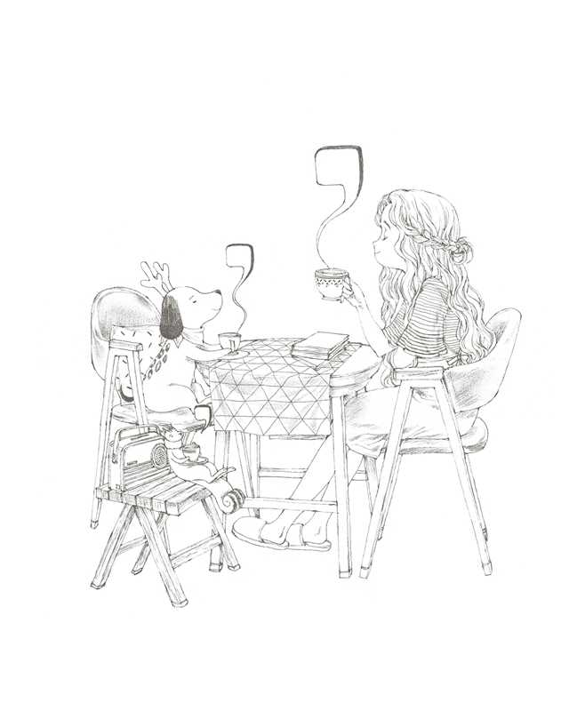 Forest Girl's Coloring Book