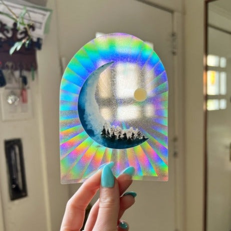 Forest On the Moon Suncatcher Decal