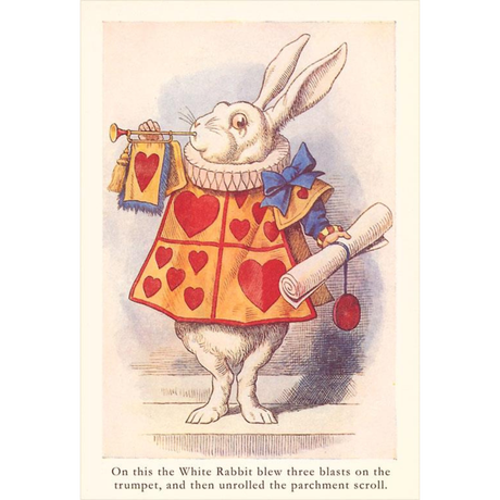 Elevate your inventory with this classic 3.5" x 5.5" postcard featuring an image from our Kid Stuff collection titled Alice in Wonderland, White Rabbit.