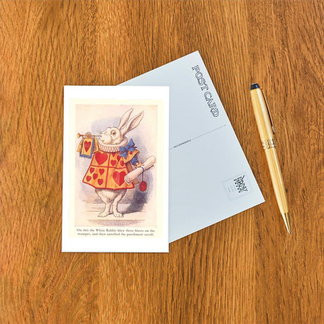 Elevate your inventory with this classic 3.5" x 5.5" postcard featuring an image from our Kid Stuff collection titled Alice in Wonderland, White Rabbit.