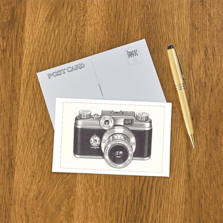 Elevate your inventory with this classic 3.5" x 5.5" postcard featuring an image from our Photography & Film Related collection titled Argus Camera.