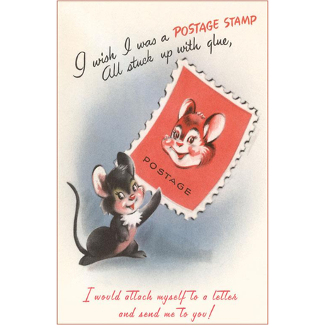 Elevate your inventory with this classic 3.5" x 5.5" postcard featuring an image from our Invitations & Occasions collection titled Cute Cartoon Creature with Stamp.