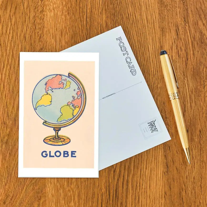 Found Image Press - Globe Postcard

Elevate your inventory with this classic 3.5" x 5.5" postcard featuring an image from our Kid Stuff collection titled Globe. It captures a nostalgic, vintage-inspired aesthetic that customers love. Perfect for adding a charming, retro flair to your repertoire.

• Size: 3.5" × 5.5"

• Made in USA using biodegradable, recycled, and recyclable materials