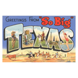 Elevate your inventory with this classic 3.5" x 5.5" postcard featuring an image from our Texas collection titled Greetings from So Big Texas.